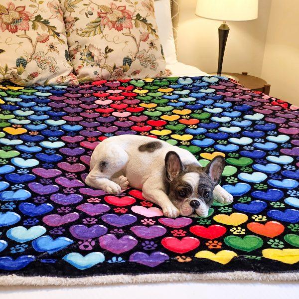 Luxury Dog Blanket - Hearts